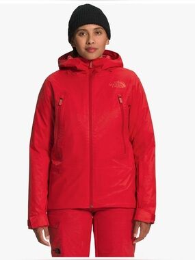 The North Face Women's Bright Red Hooded Ski Jacket NWT